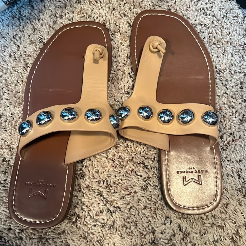 Marc Fisher Studded Sandal - Tan